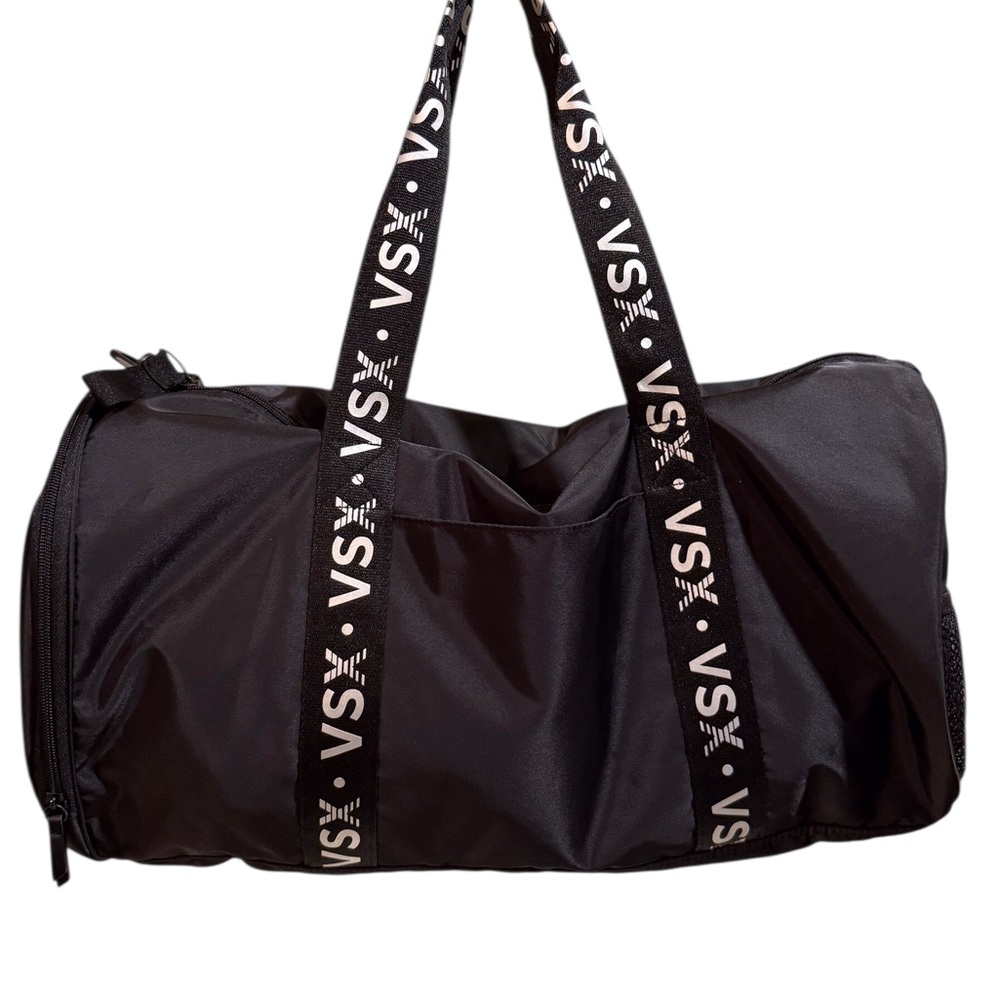 Victorias Secret VSX black nylon Duffle bag.